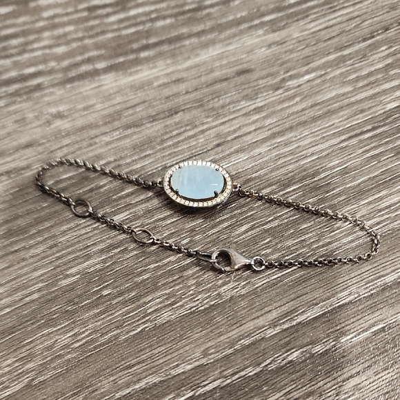 Thomas Sabo Jewelry - Thomas Sabo Simple Blue Stone Chain Bracelet